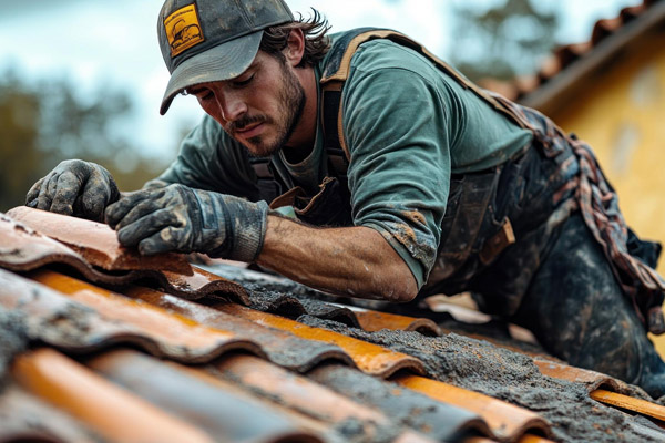 Remplacement de tuiles cassées